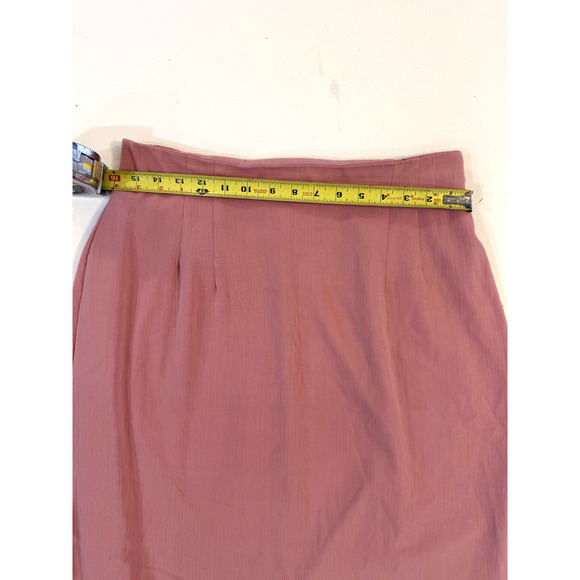 Modiano Skirt Womens 14 Pink Elastic Waist Vintage Style Midi Lightweight USA - Picture 3 of 5